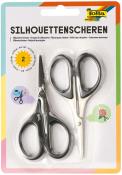 FOLIA Silhouettenscheren-Set 10,5 cm 2 Stück schwarz