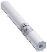 Rolle Zeichenpapier, weiß. Verpackt mit einem grauen Etikett. Für Zeichnungen und Skizzen geeignet.
