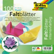 Faltblätter 20 x 20cm, 70g, 100 Blatt, farblich sortiert 