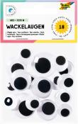 Packung mit Wackelaugen in verschiedenen Größen. Enthält insgesamt 18 Augen.