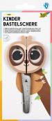 FOLIA Kinder Bastelschere Faultier 16 cm braun