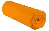 Oranges, gerolltes Material. Sieht aus wie ein Stoff oder eine Matte.