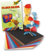 Packung mit buntem Seidenpapier. 10 Blätter in verschiedenen Farben. Größe: 23 x 32 cm. Dekorative Beispiele auf der Verpackung.