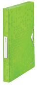 LEITZ Heftbox mit Gummizug WOW A4 grün