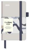 N NEUMANNVERLAGE - Stone 2025 Cool Diary, 9x14cm, Wochenkalender mit Banderole und Lesebändchen, Tasche für Visitenkarte, Jahres- und Monatsübersicht, Mondphasen und internationales Kalendar
