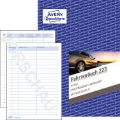 Fahrtenbuch 223 von Avery Zweckform. Enthält 40 Blätter für Fahrtenaufzeichnungen.