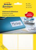 Packung mit vielseitigen Etiketten. Auf dem Cover steht 'Meetings' und 'Budget'.