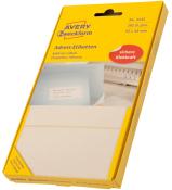 Gelbe Verpackung mit Adresseetiketten von Avery. Enthält 282 Etiketten in der Größe 95 x 48 mm.