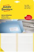 Packung mit Adressetiketten von Avery. Enthält 240 Etiketten in weiß.