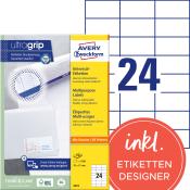Packung mit Universal-Etiketten in weiß. Enthält 100 Etiketten, ideal für Adressen.