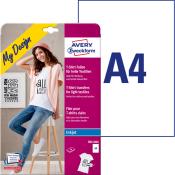 T-Shirt Transferfolie für helle Textilien. Verpackung zeigt ein Model mit einem T-Shirt und dem Text 'all i need is love'.