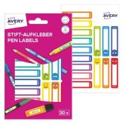AVERY Zweckform Stift-Aufkleber 30 Etiketten 2 Bögen