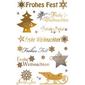 AVERY Zweckform Sticker Weihnachtsschrift 2 Bögen bunt