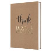 Notizbuch think positive A5 192 Seiten liniert braun
