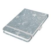 Notizblock Jolie Cosmic Fantasy Grey Hardcover A6 gepunktet 158 Seiten grau