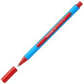 blauer Stift mit rotem Deckel. Der Stift hat eine glatte Oberfläche und eine feine Spitze.