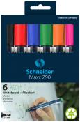 SCHNEIDER Whiteboardmarker Maxx 290 Rundspitze 6er Set