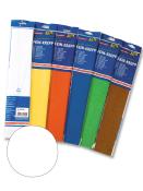 Packung mit Krepppapier in verschiedenen Farben. Enthält Weiß, Gelb, Orange, Blau, Grün und Braun.