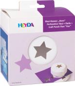 Verpackung für einen Stern-Stanzer. Auf der Box sind Sterne und der Markenname HEYDA.