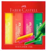 Faber-Castell Leuchtmarker - Textliner 1546, 4er-Etui 