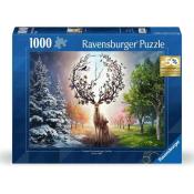 RAVENSBURGER Puzzle Der magische Hirsch und die vier Jahreszeiten 1000 Teile bunt