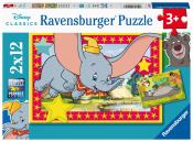 RAVENSBURGER Kinderpuzzle Das Abenteuer ruft! 2 x 12 Teile bunt