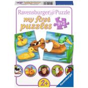 Ravensburger Kinderpuzzle - Liebenswerte Tiere, 9 x 2 Teile 