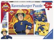 RAVENSBURGER Kinderpuzzle - Feuerwehrmann Sam 3 x 49 Teile 