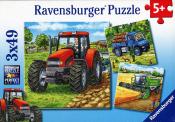 RAVENSBURGER Kinderpuzzle Große Landmaschinen 3 x 49 Teile 