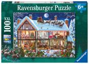 RAVENSBURGER Kinderpuzzle Weihnachten zu Hause 100 Teile bunt