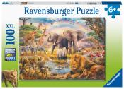 RAVENSBURGER Puzzle Afrikanische Savanne 100 Teile XXL bunt