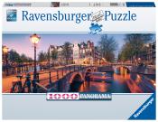 RAVENSBURGER Puzzle Abend in Amsterdam 1000 Teile bunt