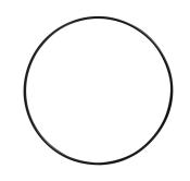 schwarzer, runder Ring. Keine weiteren Details oder Muster sichtbar.