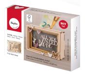 RAYHER 3D-Geschenkbox aus Holz Love 14 Teile natur
