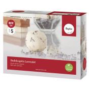Bastelset für Badekugeln mit Lavendel. Verpackung zeigt eine Badekugel und Lavendelblüten.
