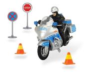 Police Bike Set - Polizeimotorrad mit Verkehrszeichen 