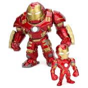 Pop-Kultur Sammelfigur Hulkbuster 16,5 cm und Iron Man 6 cm rot