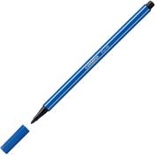 blauer Filzstift mit schwarzem Deckel. Auf dem Stift steht 'STABILO Pen 68'.