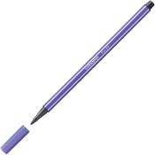 Lila Filzstift mit schwarzem Deckel. Die Spitze ist rund und die Farbe ist kräftig.