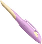 lila Textmarker mit einer spitzen Kappe. Der Körper ist aus Kunststoff und hat eine beige Spitze.