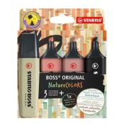 STABILO BOSS Leuchtmarker ORIGINAL NatureCOLORS warm 4er Etui