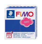 FIMO Soft Modelliermasse in blauer Verpackung. Inhalt 57 g, ofenhärtend.
