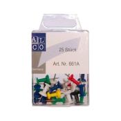 ALCO Pinn-Nadeln in Box 25 Stück mehrfarbig 