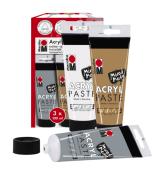 MARABU Acrylpasten Set 3 x 100 ml mehrere Farben