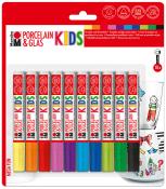 Marabu Kids Porzellan & Glas Stifte-Set, 10 Stück, mehrere Farben