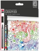 Marabu Fineliner Colour Graphix: Doodle Supreme, 12-tlg. 