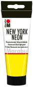 Tube mit fluoreszierender schwarzlichfarbe in leuchtendem Gelb. Markierung mit dem Namen 'NEW YORK NEON'.