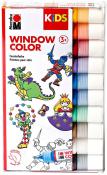 Marabu Window Color Set, 10 x 25 ml, mehrere Farben 
