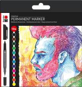 Marabu Permanentmarker Graphix, 12 Stück, mehrere Farben