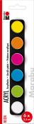 MARABU Acrylfarben-Set Neon 6 x 3,5 ml mehrere Farben